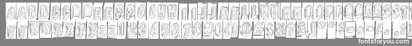 フォントOravanpyora – 灰色の背景に白い文字