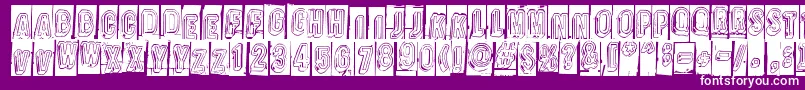 Oravanpyora Font – White Fonts on Purple Background