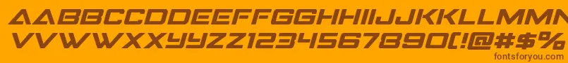 Strikefighterexpandital Font – Brown Fonts on Orange Background