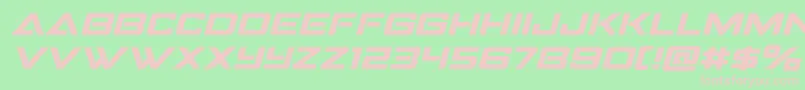 Strikefighterexpandital Font – Pink Fonts on Green Background