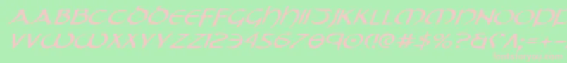 TristramExpandedItalic Font – Pink Fonts on Green Background