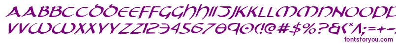TristramExpandedItalic-Schriftart – Violette Schriften