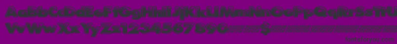 Pitstop-Schriftart – Schwarze Schriften auf violettem Hintergrund