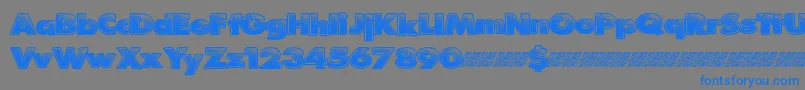Pitstop Font – Blue Fonts on Gray Background