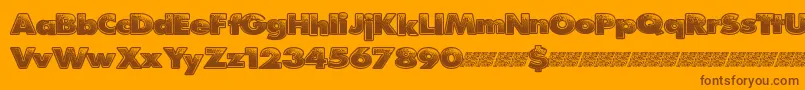 More about Pitstop Font Pitstop Font – Brown Fonts on Orange Background