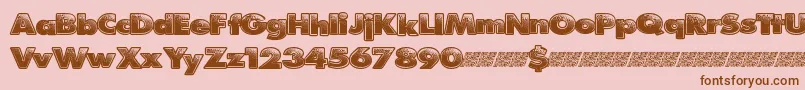 Pitstop Font – Brown Fonts on Pink Background