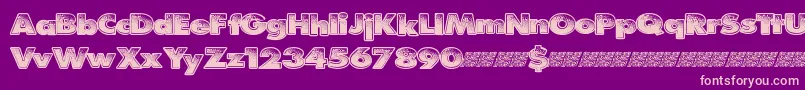 Pitstop Font – Pink Fonts on Purple Background