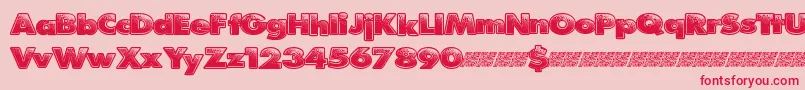 Pitstop Font – Red Fonts on Pink Background
