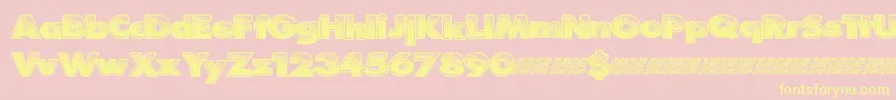 Pitstop Font – Yellow Fonts on Pink Background