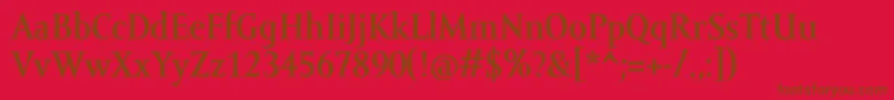 fuente AmorSerifProBold – Fuentes Marrones Sobre Fondo Rojo