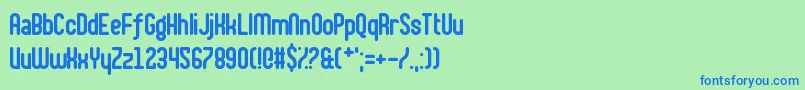 ShakeYourPlums Font – Blue Fonts on Green Background