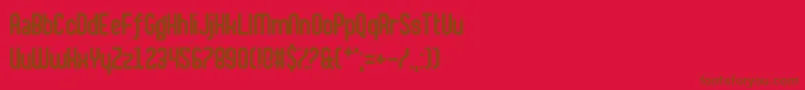 ShakeYourPlums Font – Brown Fonts on Red Background