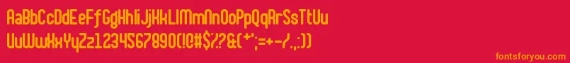 ShakeYourPlums Font – Orange Fonts on Red Background