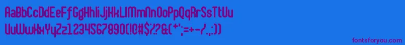 ShakeYourPlums-Schriftart – Violette Schriften auf blauem Hintergrund