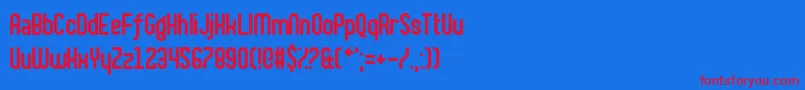 ShakeYourPlums Font – Red Fonts on Blue Background