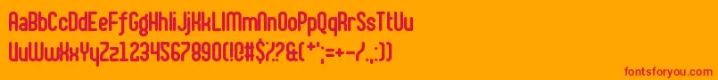 ShakeYourPlums Font – Red Fonts on Orange Background