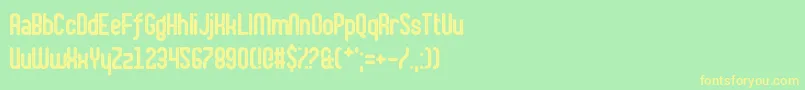 ShakeYourPlums Font – Yellow Fonts on Green Background
