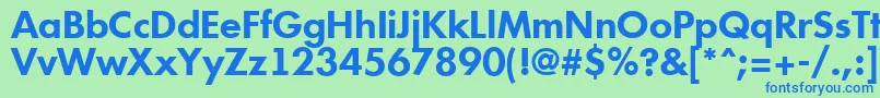 AFuturicabsBold Font – Blue Fonts on Green Background