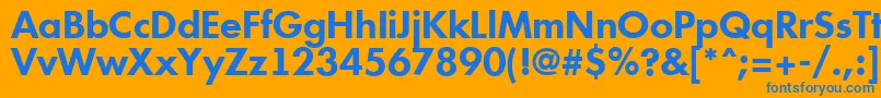 AFuturicabsBold Font – Blue Fonts on Orange Background