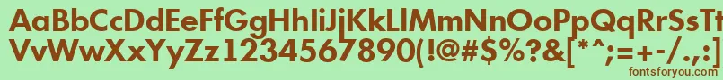 AFuturicabsBold Font – Brown Fonts on Green Background