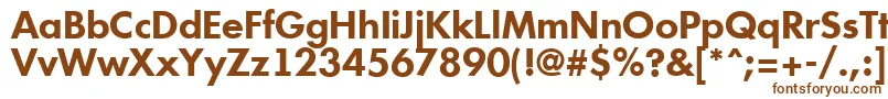 Шрифт AFuturicabsBold – коричневые шрифты на белом фоне