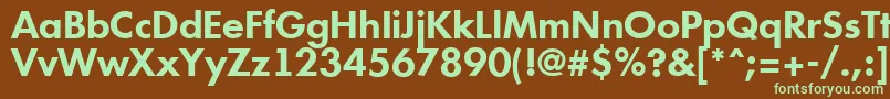 AFuturicabsBold Font – Green Fonts on Brown Background