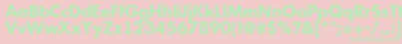 AFuturicabsBold Font – Green Fonts on Pink Background