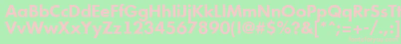 AFuturicabsBold-fontti – vaaleanpunaiset fontit vihreällä taustalla