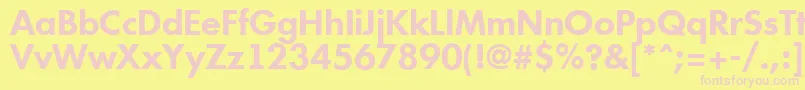 Шрифт AFuturicabsBold – розовые шрифты на жёлтом фоне
