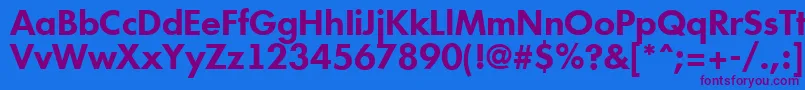 AFuturicabsBold Font – Purple Fonts on Blue Background