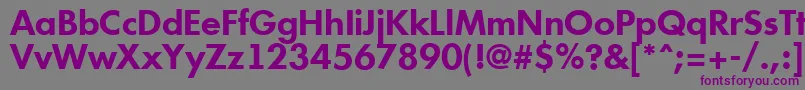 AFuturicabsBold-fontti – violetit fontit harmaalla taustalla