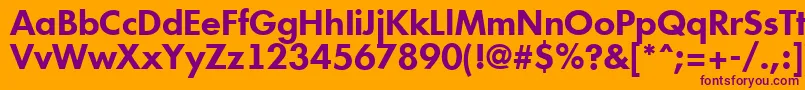 Шрифт AFuturicabsBold – фиолетовые шрифты на оранжевом фоне