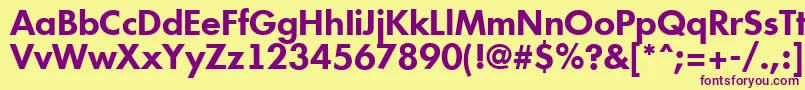 AFuturicabsBold Font – Purple Fonts on Yellow Background