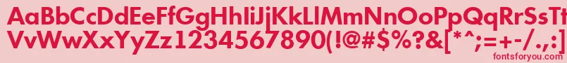 AFuturicabsBold Font – Red Fonts on Pink Background