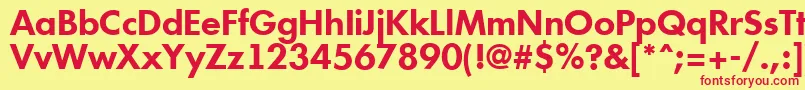 Шрифт AFuturicabsBold – красные шрифты на жёлтом фоне