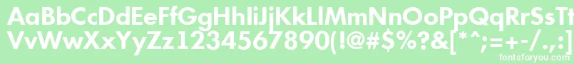 AFuturicabsBold Font – White Fonts on Green Background