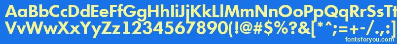 AFuturicabsBold Font – Yellow Fonts on Blue Background