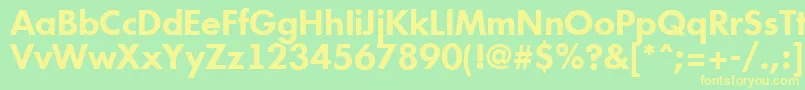 AFuturicabsBold Font – Yellow Fonts on Green Background