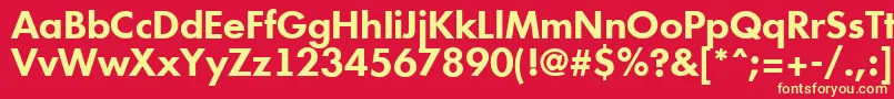 AFuturicabsBold Font – Yellow Fonts on Red Background