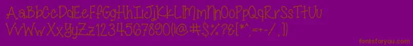 MissSmartyPants Font – Brown Fonts on Purple Background