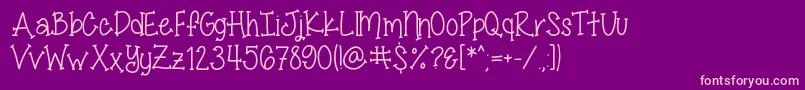 MissSmartyPants Font – Pink Fonts on Purple Background