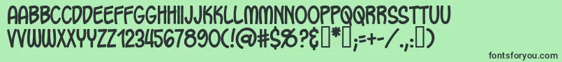 Ohcrbrg Font – Black Fonts on Green Background