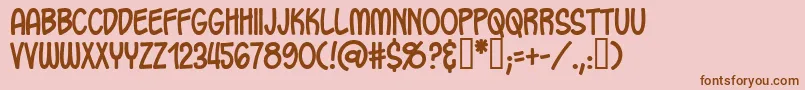 More about Ohcrbrg Font Ohcrbrg Font – Brown Fonts on Pink Background