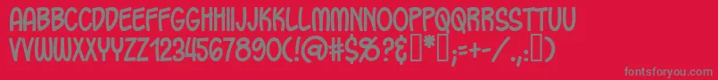 Ohcrbrg Font – Gray Fonts on Red Background