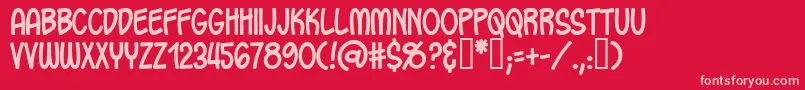 Ohcrbrg Font – Pink Fonts on Red Background