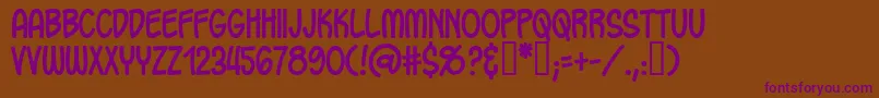 Ohcrbrg Font – Purple Fonts on Brown Background