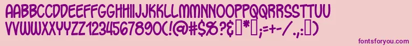 Ohcrbrg Font – Purple Fonts on Pink Background
