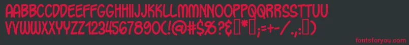 Ohcrbrg Font – Red Fonts on Black Background