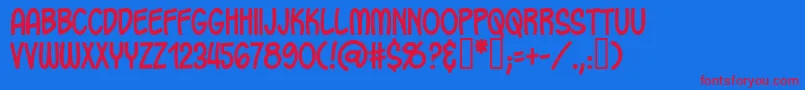 Ohcrbrg Font – Red Fonts on Blue Background