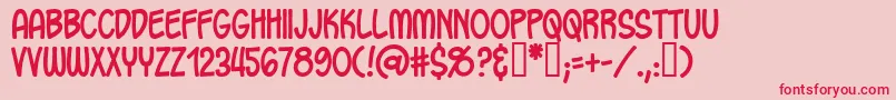 Ohcrbrg Font – Red Fonts on Pink Background
